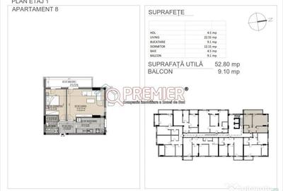 Apartament cu 2 camere decomandat în Nord