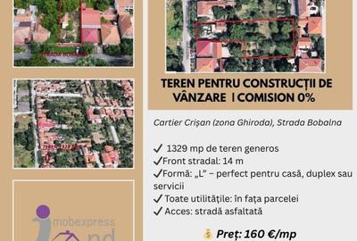 Comision 0% -Teren de constructii de vanzare - Timisoara, zona Ghiroda. - 1