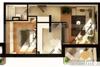 Apartament cu 2 camere semidecomandat în Între Lacuri - 2