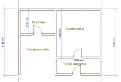 Casă cu 2 camere cu Teren 360 Mp în Central - 1
