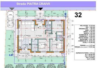 Casă cu 3 camere în Exterior Vest - 2
