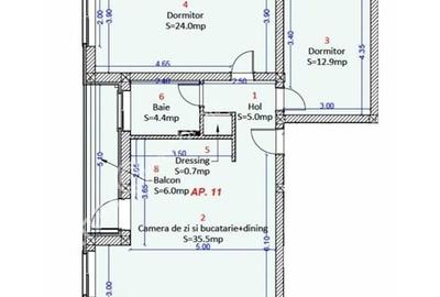 Apartament cu 3 camere si 2 balcone in Selimbar zona Shopping City - 8