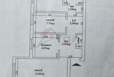 Apartament cu 3 camere decomandat în Dacia - 9