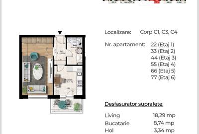 Oferta! Garsoniera decomandata 5 minute metrou Berceni - 49.600+T.V.A - 10