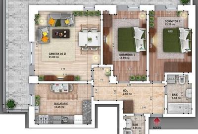 Apartament cu 3 camere decomandat în Nicolae Grigorescu - 2