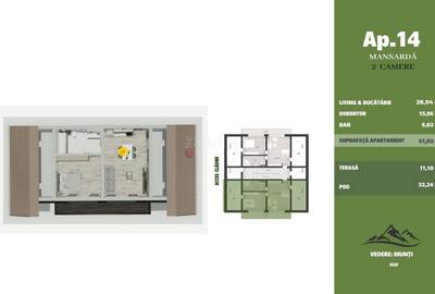 Apartament cu 2 camere decomandat în Poiana Brașov - 6