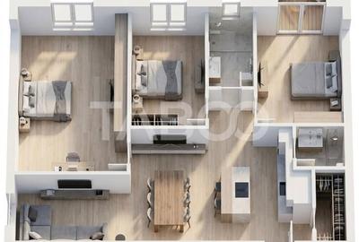 Apartament cu 4 camere semidecomandat în Lupeni - 3