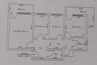 Apartament 3 Camere, 75m², Central, Centrală Proprie, Termopane, 2 Balcoane - 8