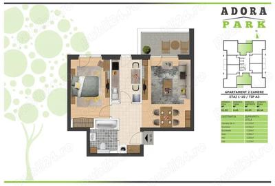 Apartament cu 2 camere în UTA - 10