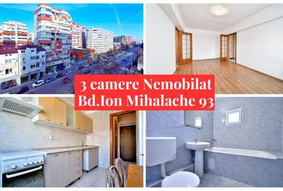Apartament cu 3 camere semidecomandat în Arcul de Triumf