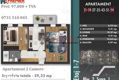 Apartament cu 2 camere decomandat în Metalurgiei - 2
