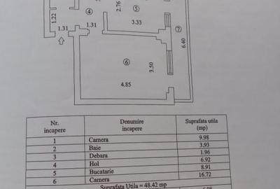 Apartament 2 camere 54mp, Etaj 1, zona Radu Negru - 2