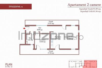 Apartament cu 2 camere decomandat în Militari