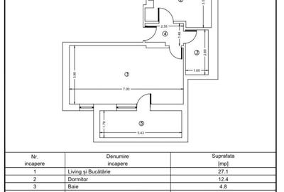 Apartament cu 2 camere decomandat în Bucureștii Noi