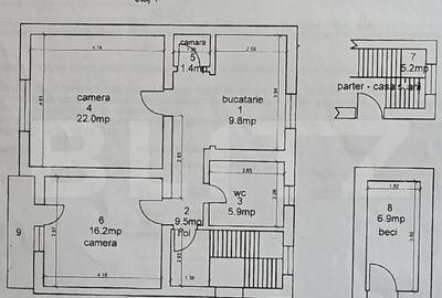 Casa 4 camere 110 mp .Teren 200 mp . Odoreu - 9