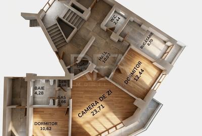 Apartament cu 3 camere semidecomandat în Calea Victoriei - 3