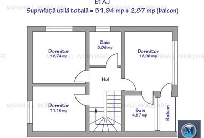 Vila cu 4 camere de vanzare, zona Rudului, 105.09 mp #14931 - 4