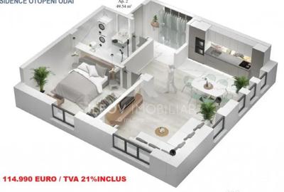 Apartament cu 2 camere decomandat în Odăi - 5