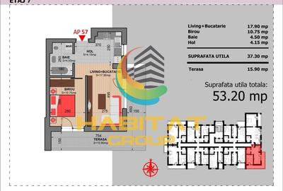Apartament 2 Camere Decomandat Sector 4 Grand Arena 53.2 Mp - 2