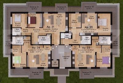 Penthouse ,3 camere , 115 mp , Green Residence - 10