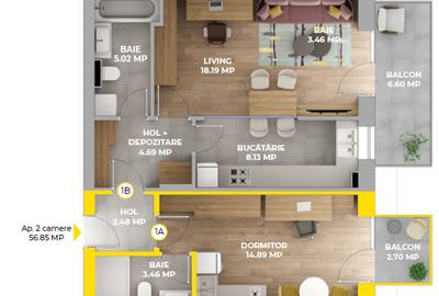 Apartament 2 camere în Avantgarden3 Brașov Apartament 2 camere în Avantgarden3 Brașov - 3