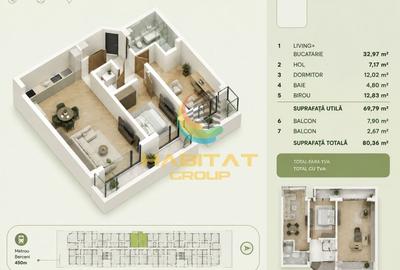 Apartament cu 3 camere nedecomandat în Central