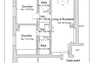 Apartament cu 3 camere decomandat, mobilat în Central - 5