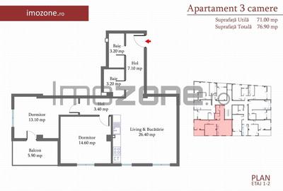 Militari langa metrou Pacii, apartament 3 camere 76 mp, bloc nou, comision 0% - 4