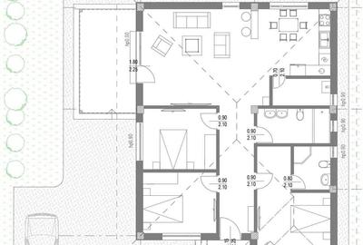 Casă cu 4 camere în Păulești - 2