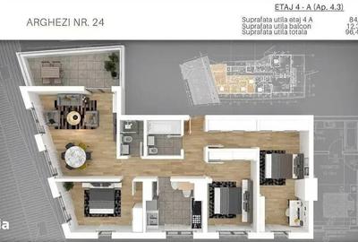 Apartament cu 4 camere în Ultracentral - 4