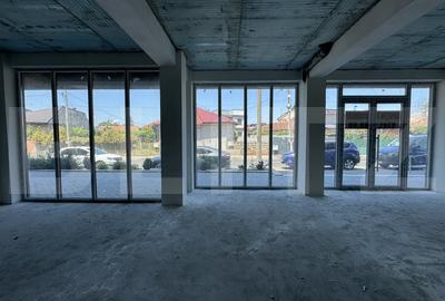 Spatiu comercial parter bloc nou, 109 mp open space, vitrina, terasa, Brestei - 3