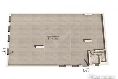 Spatiu comercial deosebit, H=5,2m, zona Parcul Central - 2