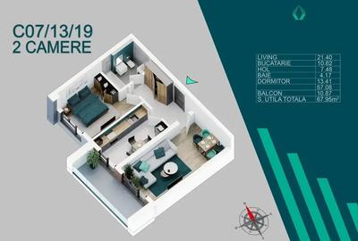 Apartament Izolat Fonic | 2 Camere Bucatarie Inchisa | Fara Comision - 4