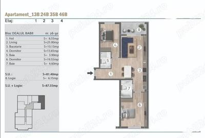 Apartament cu 3 camere în Brâncoveanu - 3