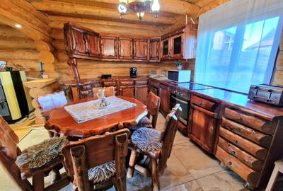 Cabana din lemn rotund, 140 mp utili, 1000mp teren - zona turistica Marisel - 3