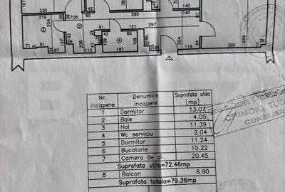 Apartament cu 3 camere decomandat, mobilat în Central - 11