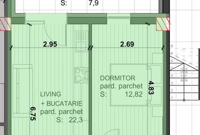 Apartament cu 2 camere decomandat în Exterior Vest - 2