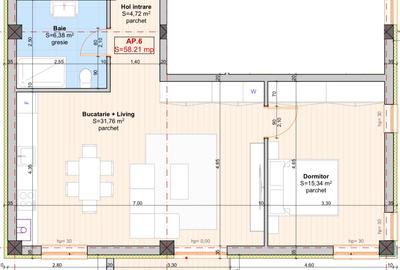 Apartament cu 2 camere decomandat în Moșnița Nouă - 22