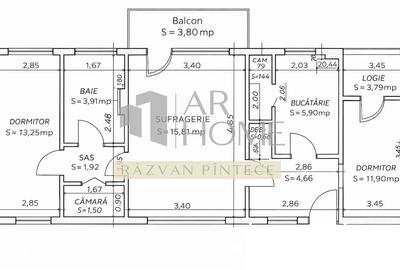 Apartament cu 3 camere semidecomandat în Nord - 4