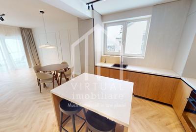 Ap. cu 3 camere-etaj intermediar, mobilat partial -75mp utili + terasa - 2