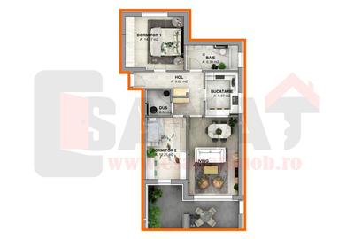 Apartament cu 27 camere decomandat în Aeroport - 18