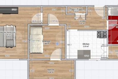 Apartament 2 camere, 38 mp, decomandat, oras Beclean, zona c - 2