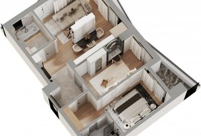 Apartament cu 3 camere decomandat în Dacia - 1