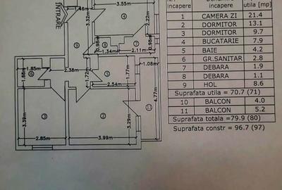 Apartament cu 3 camere decomandat în Central - 1