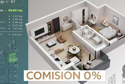 Apartament cu 2 camere decomandat în Dumbrăvița - 1