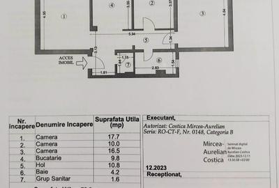 Apartament cu 3 camere decomandat, mobilat în Dacia - 2