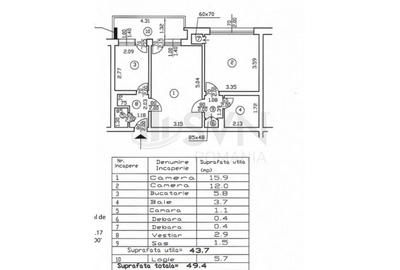 REA1026048 Apartament 2 camere I Barbu Vacarescu I De renovat - 10