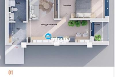 Apartament 2 cam, 47.20 mp, de vanzare,bloc nou Rediu vedere Lac - 5