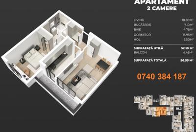 Apartament cu 2 camere decomandat în Berceni - 2