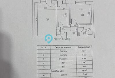 Apartament cu 2 camere decomandat în Chiajna - 8